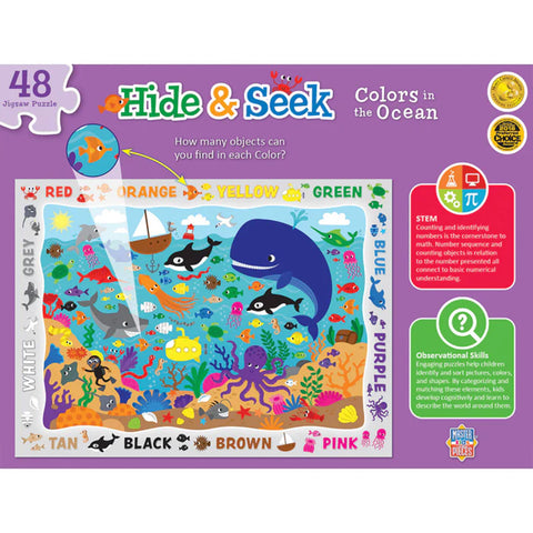 Hide & Seek Colors in the Ocean Puzzle 12209 Back