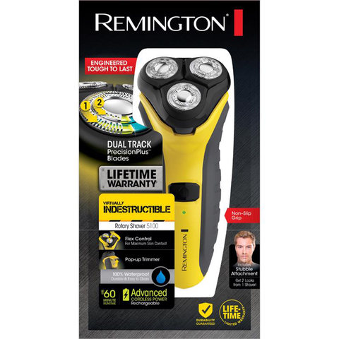 Cordless Rotary Shaver 5100, Virtually Indestructible 3-Headed Flex and Pivot PR1855A B