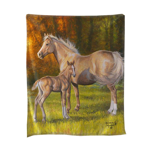 Regal Comfort Horse & Foal Throw Blanket