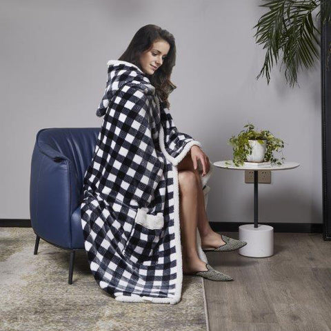 Black & White Plaid Throw