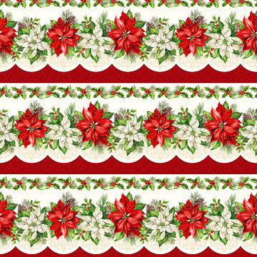 Holiday Joy Collection Repeating Stripes Cotton Fabric DP28068-11