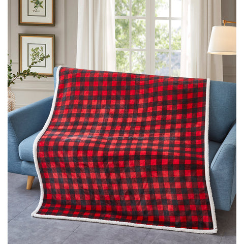 Cozy Flannel Sherpa Throws DTR