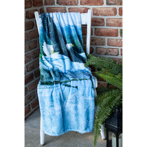 Wings as Eagles Fleece Throw on a Chair