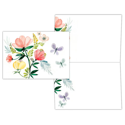 Ella Rose Butterfly Floral 15 Boxed Note Cards & Envelopes FNC90652