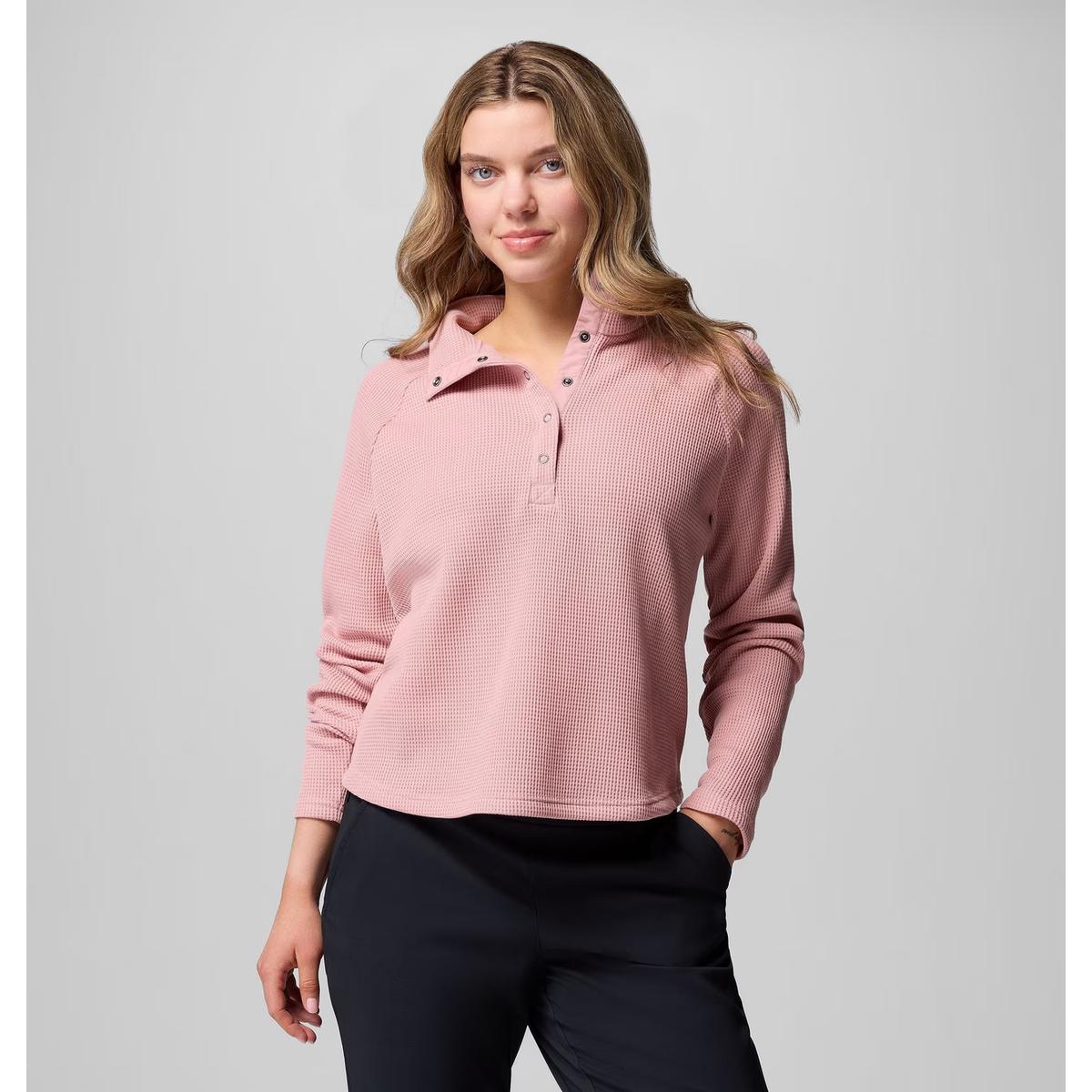Columbia Women's Holly Hideaway Waffle Half Snap Shirt 213579