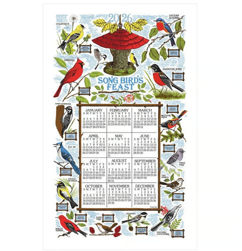songbirds feast, 2026 Calendar Towels