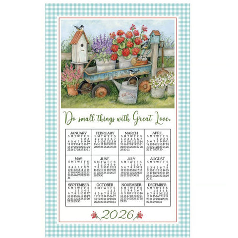 blue wagon, 2026 Calendar Towels