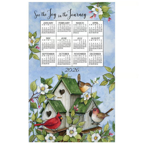 birdhouses, 2026 Calendar Towels