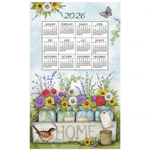 home floral, 2026 Calendar Towels