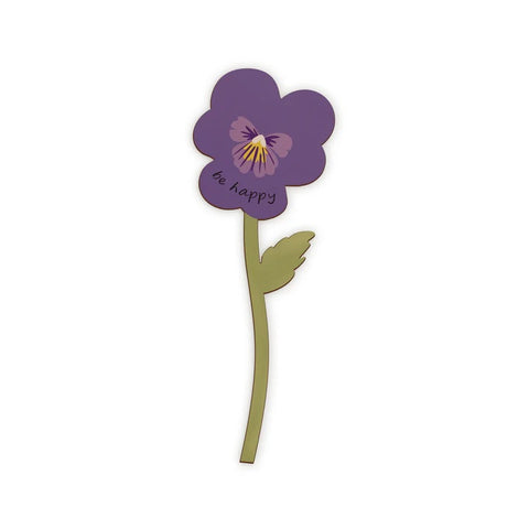 Be Happy Wooden Flower