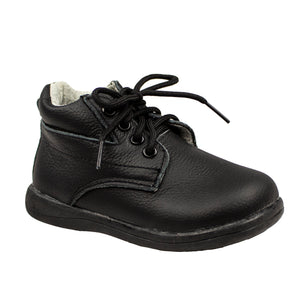 Footsteps Junior Hi-Top Black Tie Shoe FS6000 INF