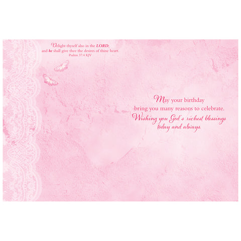 Butterflies Birthday Boxed Cards FT22582 inside of card 1