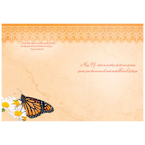Butterflies Birthday Boxed Cards FT22582 inside of card 2