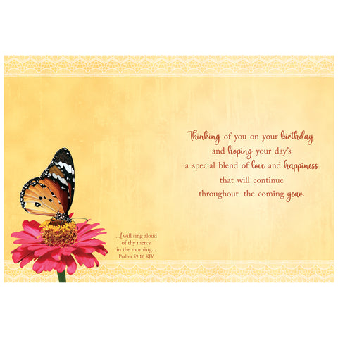 Butterflies Birthday Boxed Cards FT22582 inside of card 3