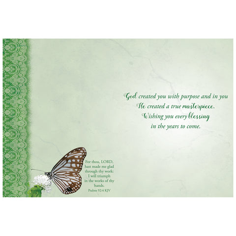 Butterflies Birthday Boxed Cards FT22582 inside of card 4