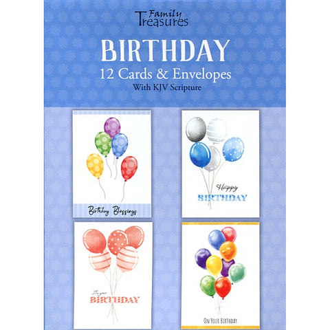 Front of Box of Balloons Birthday Boxed Cards