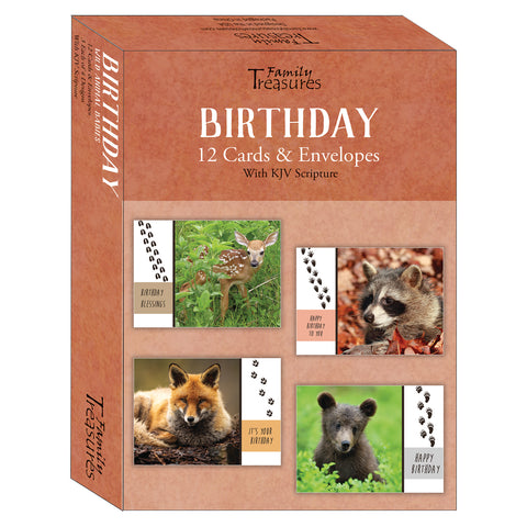 Wild Animals Birthday Boxed Cards FT22688