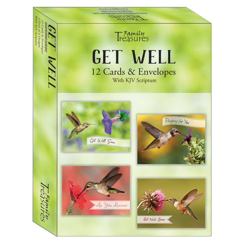 Hummingbirds Get Well Boxed Cards FT22722