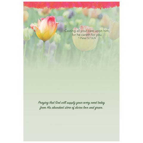 Flower Garden Praying For You Boxed Cards FT22730 inside of card 1