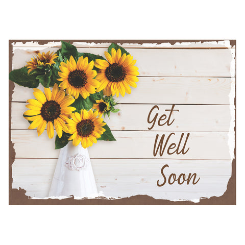 Sunflowers Get Well Boxed Cards FT22731 front of card 4