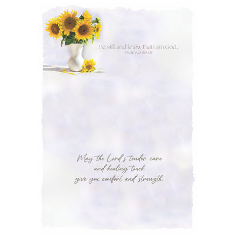 Sunflowers Get Well Boxed Cards FT22731 inside of card 1