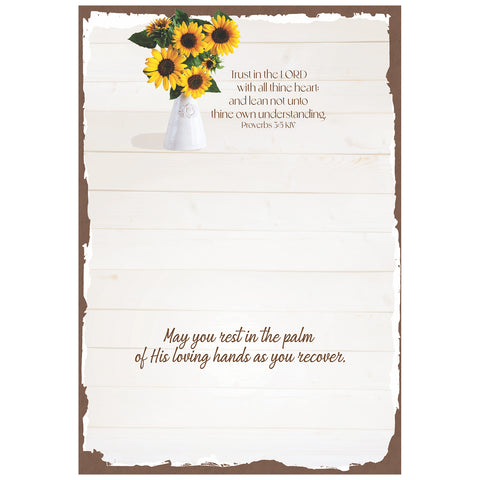 Sunflowers Get Well Boxed Cards FT22731 inside of card 4