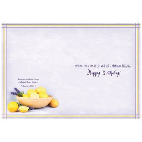 Lemons Birthday Boxed Cards FT22733 inside of card 3