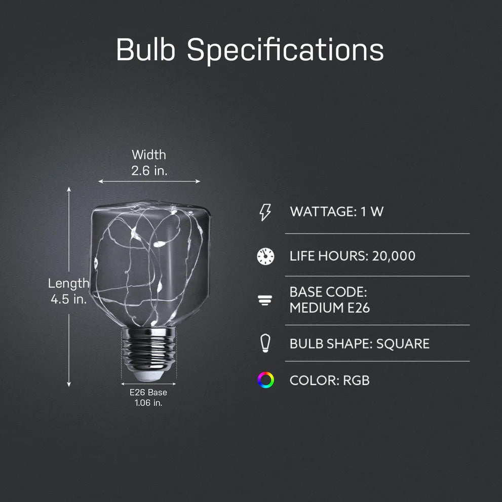Feit Color Changing Square LED Fairy Bulb FY/SQ/RGB/LED Good's Store
