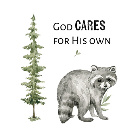 Printed Forest Critters Handkerchiefs Set of 3 CH1511 raccoon