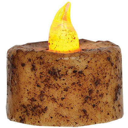 Burnt Ivory LED Tealights with Timer G8403