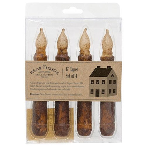 Burnt Mustard Taper Candles