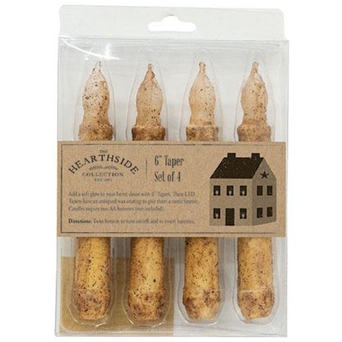 Burnt Ivory Taper Candles