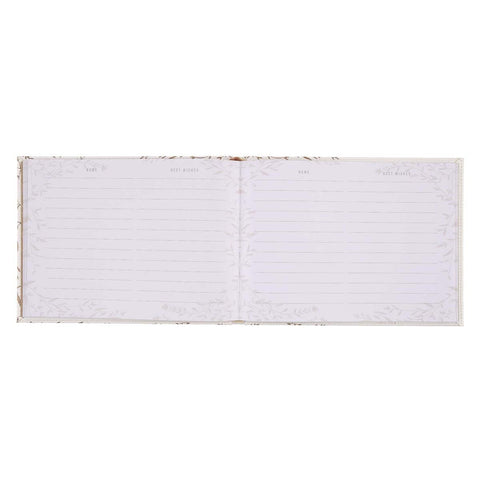 lined pages for guests to write in