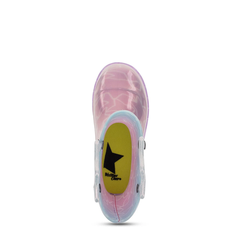 Girls' Glitter Stars Lighted Rain Boot 24128251 C