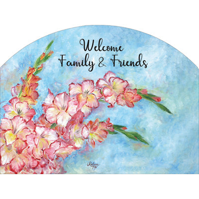 Spring & Summer Outdoor Decor Plaque Gladiolus Welcome