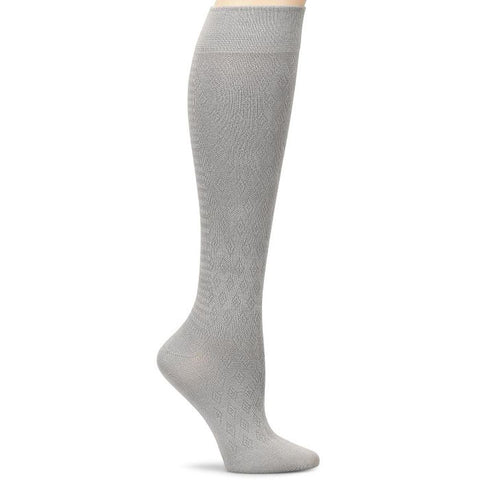 Gray Women's Bamboo Compression Socks 12-14MMHG