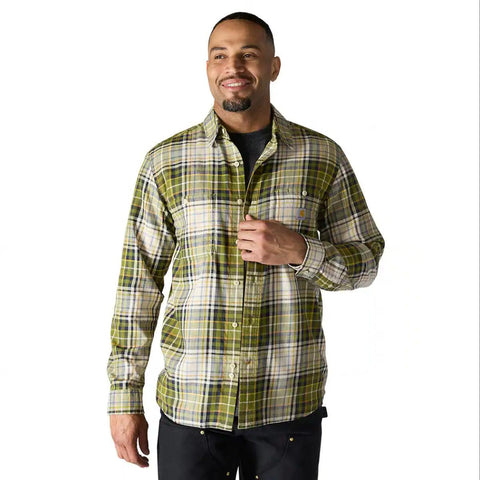 Men's Rugged Flex Long-Sleeve Plaid Shirt 107014