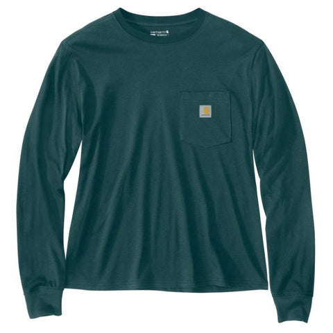 Greenstone Women's Long-Sleeve Crewneck Pocket T-Shirt 106121
