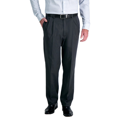 Dark Gray Heather Cool Right Pleated Front Performance Flex Pants HC11080