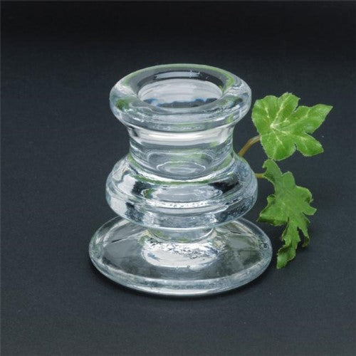 Small Glass Taper Candle Holder HP1CL