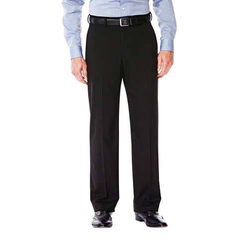 Black Men's Premium Stretch Flat Front Suit Pants HY00182