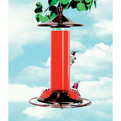 Perky Pet Copper Hummingbird Feeder in Use