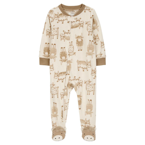 Ivory Baby Boys' 1-Piece Fleece Footie Pajamas 1R942