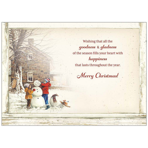 Joy of Snow 20 Boxed Christmas Cards HBX97825 Back