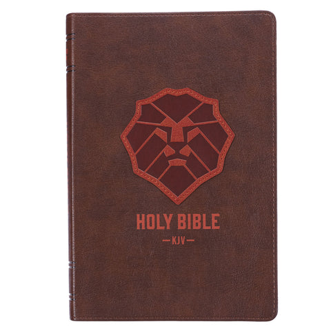 KJV Brown Lion Faux Leather Children's Bible KJV239