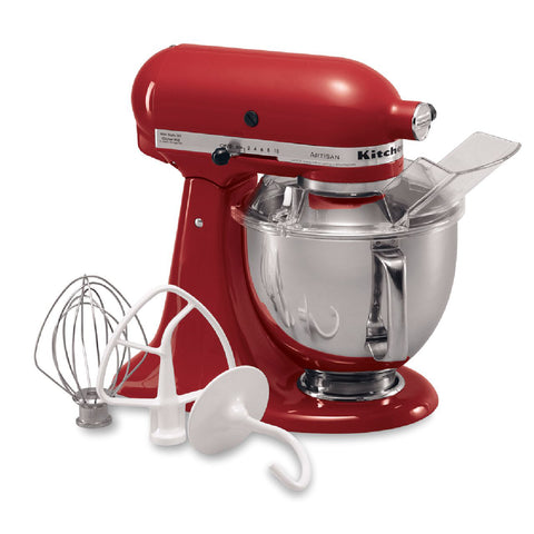 Red KitchenAid Artisan mixer