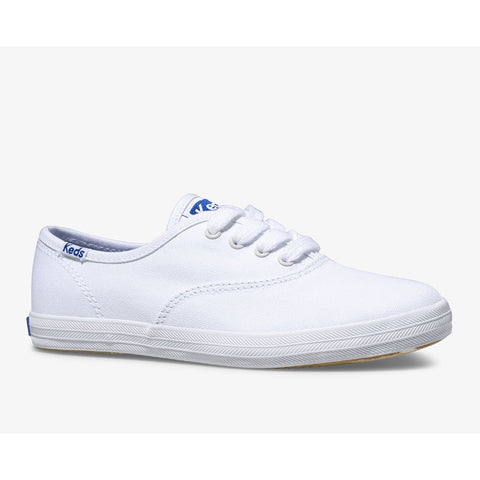 Keds girls' Champion CVO white canvas shoe