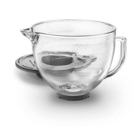 Glass mixer bowl