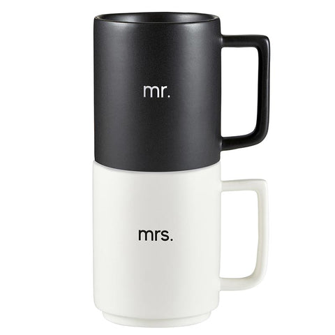 Mr. & Mrs. Matte Stackable Mug Set L1827