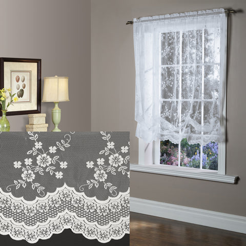 Shell lace ballon curtain.